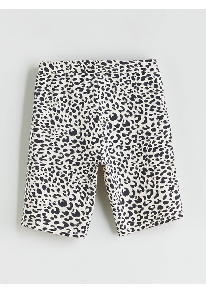 Yeni Sezon Beli Lastikli Leopar Desenli Kiz Cocuk Kisa Tayt - S5GA56Z4 modelleri