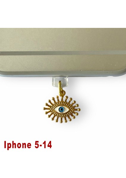 Iphone 5-14 Uyumlu Telefon Şarj Portu Toz Tıpası Toz Tıkacı Charm IPGL4001