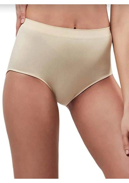 Elite Life Kadın Yüksek Bel 3D Dikişsiz Iz Yapmaz Ten Slip Korse Mikrofiber Külot