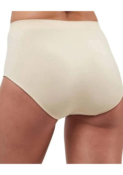 Elite Life Kadın Yüksek Bel 3D Dikişsiz Iz Yapmaz Ten Slip Korse Mikrofiber Külot