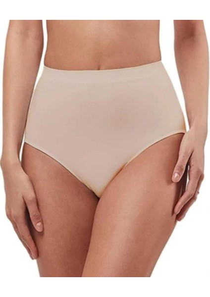Elite Life Kadın Yüksek Bel 3D Dikişsiz Iz Yapmaz Ten Slip Korse Mikrofiber Külot