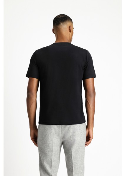 V Yaka Slim Fit Dar Kesim Süprem Pamuklu Tişört fırsatları