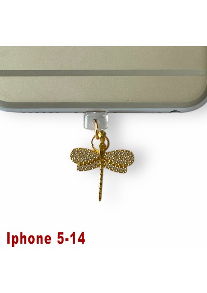Iphone 5-14 Uyumlu Telefon Şarj Portu Toz Tıpası Toz Tıkacı Charm IPGL4020