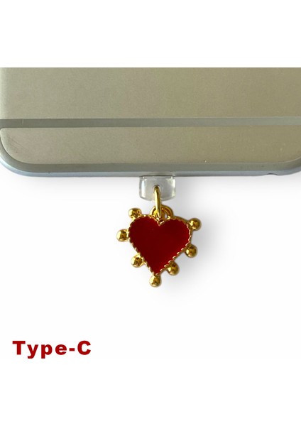 Type-C Uyumlu Telefon Şarj Portu Toz Tıpası Toz Tıkacı Charm TCGL4017