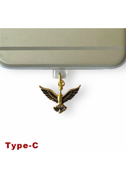 Type-C Uyumlu Telefon Şarj Portu Toz Tıpası Toz Tıkacı Charm TCGL4019