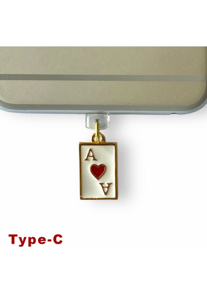 Type-C Uyumlu Telefon Şarj Portu Toz Tıpası Toz Tıkacı Charm TCGL4006
