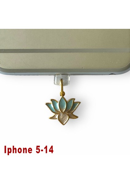 Iphone 5-14 Uyumlu Telefon Şarj Portu Toz Tıpası Toz Tıkacı Charm IPGL4011
