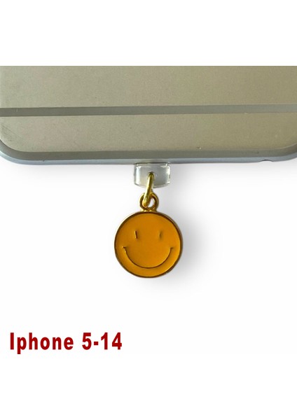 Iphone 5-14 Uyumlu Telefon Şarj Portu Toz Tıpası Toz Tıkacı Charm IPGL4018