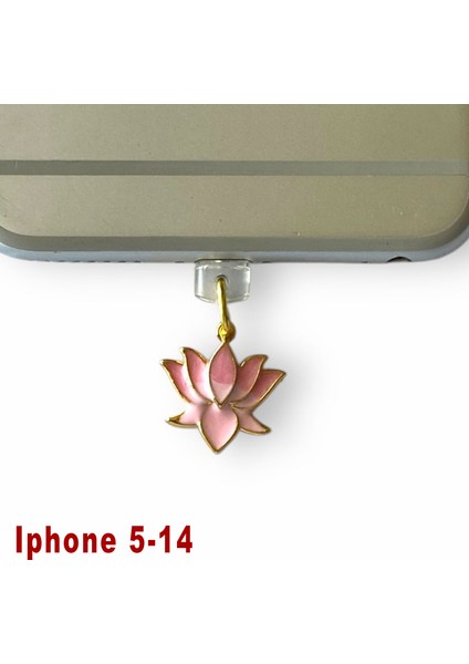 Iphone 5-14 Uyumlu Telefon Şarj Portu Toz Tıpası Toz Tıkacı Charm IPGL4012