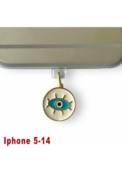 Iphone 5-14 Uyumlu Telefon Şarj Portu Toz Tıpası Toz Tıkacı Charm IPGL4014