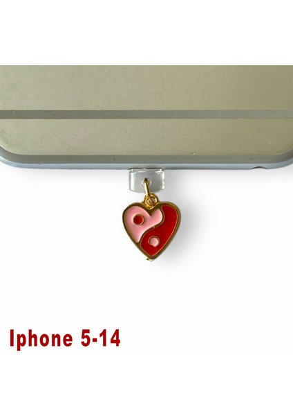Iphone 5-14 Uyumlu Telefon Şarj Portu Toz Tıpası Toz Tıkacı Charm IPGL4013