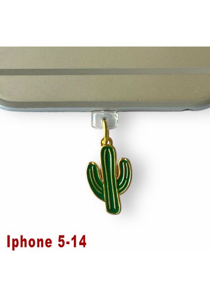 Iphone 5-14 Uyumlu Telefon Şarj Portu Toz Tıpası Toz Tıkacı Charm IPGL4016