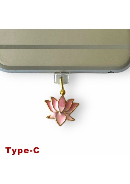 Type-C Uyumlu Telefon Şarj Portu Toz Tıpası Toz Tıkacı Charm TCGL4012