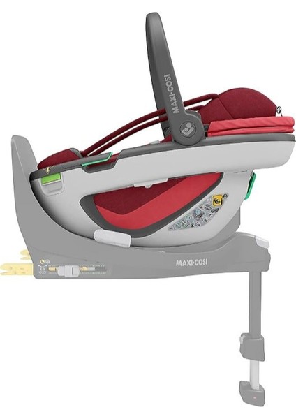 Maxi-Cosi Coral 360 Dönebilir Yatabilir 2'si Bir Arada Modüler Ana Kucağı ve Oto Koltuğu Essential Red indirimleri
