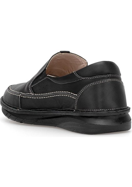 Elit ERLSN2628 Erkek Hakiki Deri Ortopedik Casual Ayakkabı Siyah fırsatları