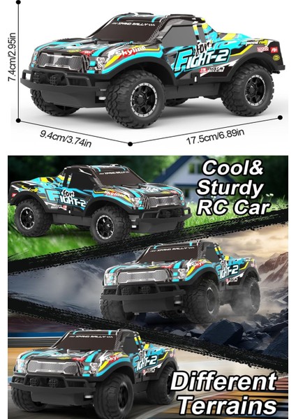 1:24 Full Fonksiyon LED Işıklı Şarjlı 2.4ghz Uzaktan Kumandalı Off Road Yarış Arabası Mavi indirimleri