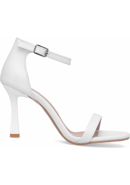 Elit MST1253C Kadın Klasik Topuklu Ayakkabı Beyaz