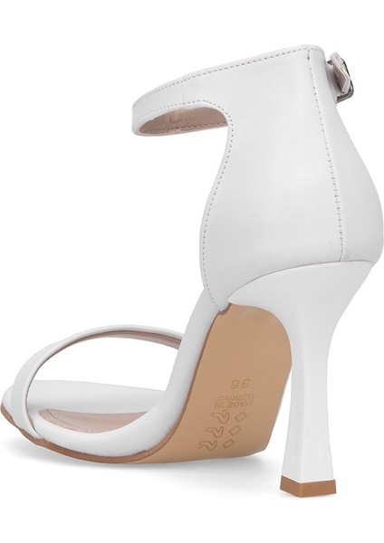 Elit MST1253C Kadın Klasik Topuklu Ayakkabı Beyaz fırsatları