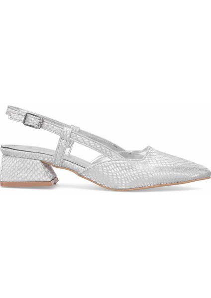 Elit MST501Y Kadın Klasik Topuklu Ayakkabı Gümüş
