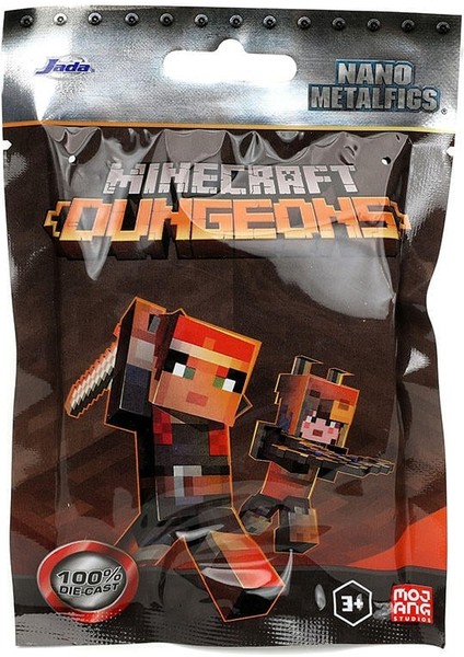 Minecraft Dungeons Nano Metalfigs, Metal Sürpriz Minifigür 1 Adet