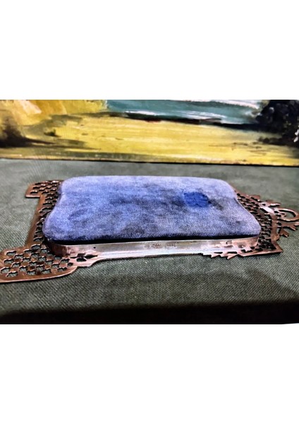 830 Ayar Antika Avrupa Gümüş Ayna 21 cm 13,5 cm Ölçülerinde 233 Gram Ağırlığında