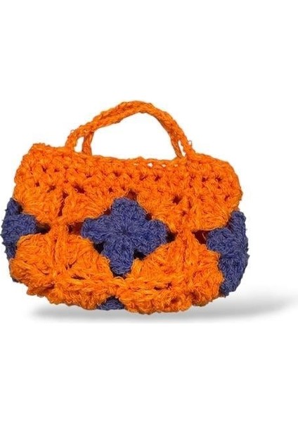 Barbie Bebek Için El Örgüsü Çiçek Detaylı Elbise ve Çanta Ikili Takım fırsatları