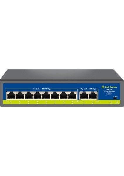 NVC-HIF0820GBL-C Poe Switch 8 Port Poe 2 Port Uplink