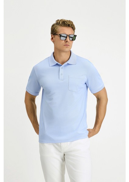Regular Fit Pamuklu Desenli Cepli Polo Yaka Tişört modelleri