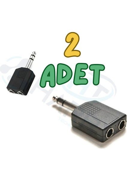 2 Adet 6.3mm Erkek 2x 6.3mm Dişi Jack Çoğaltıcı Piyano,gitar,org,anfi Için Uyumlu Çeviri Dönüştürücü