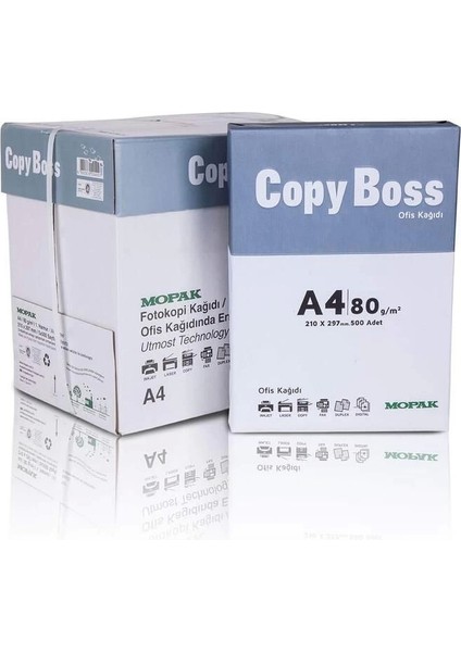 Copy Boss A4 Fotokopi Kağıdı 80GR 5 Paket (2500 Yaprak) (1 Koli)