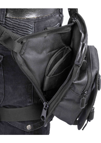 Bel ve Bacak Çantası Tabanca Bölmeli Tactical Siyah 8683255013845