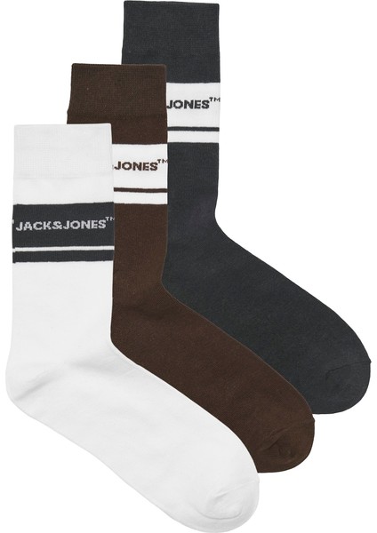 Jack Jones Yazılı Erkek 3 Lü Uzun Spor Çorap 12283276