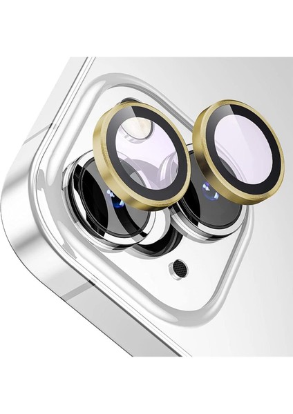 IPHONE 13 / IPHONE 13 Mini Uyumlu Safir Metal Çerçeveli Kamera Koruma Lensi