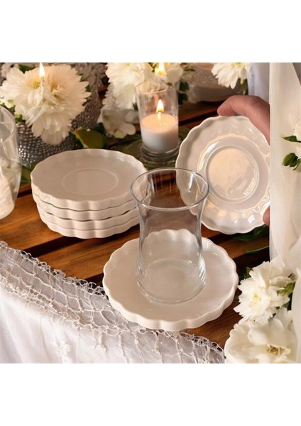 6'lı Istiridye Model Porselen Çay Tabağı fiyatları