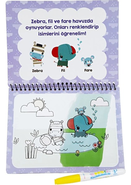 2li Set Sihirli Boyama Kitabı Araçlar ve Hayvanlar Özel Sulu Kalem ile Magic Water indirimleri