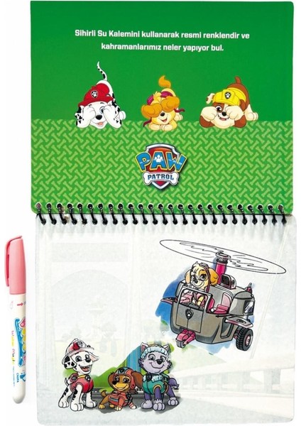Paw Petrol Sulu Boyama Kitabı Sihirli Boyama Eğitici Orijinal Lisanslı Nickelodeon Kitap 3\'lü Set modelleri