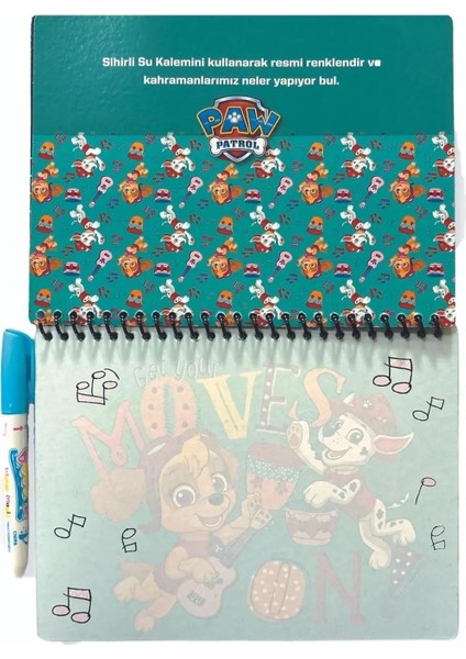 Paw Petrol Sulu Boyama Kitabı Sihirli Boyama Eğitici Orijinal Lisanslı Nickelodeon Kitap 3\'lü Set fırsatları