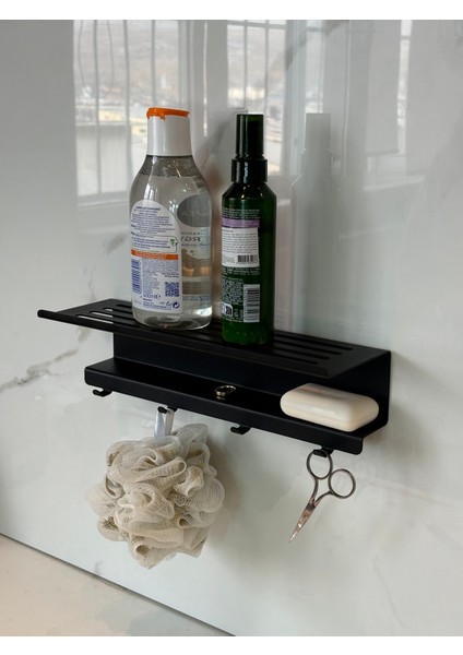 Metal Banyo Duş Rafı Sabunluk Lif Banyo Askısı Şampuan Duş Jeli Organizer Duşakabin Düzenleyici
