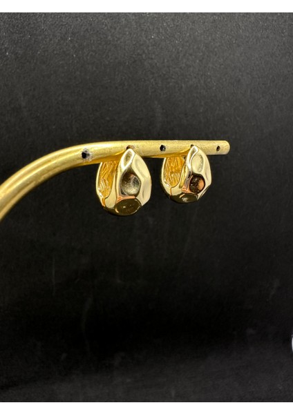 Asimetrik Desenli Minimal Ithal Gümüş Küpe fiyatları