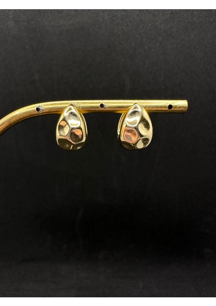 Asimetrik Desenli Minimal Ithal Gümüş Küpe modelleri