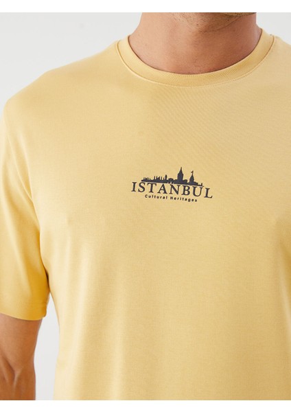 Yeni Sezon Bisiklet Yaka Istanbul Baskili Erkek Tisort - S5RF89Z8 modelleri