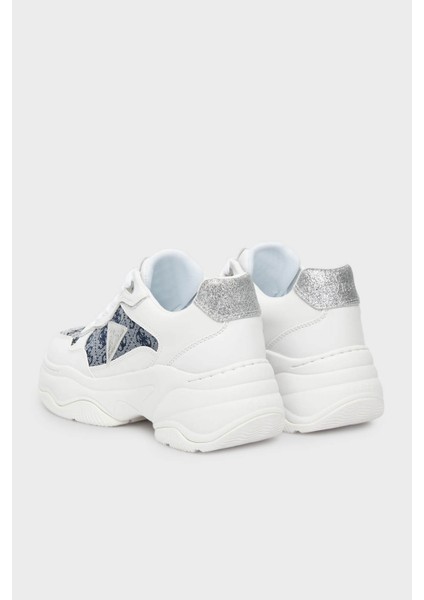 Happy4 4g Logolu Kalın Tabanlı Sneaker Ayakkabı FLTHP4FAL12 Bayan Ayakkabı Flthp4 FAL12 Whblu fırsatları