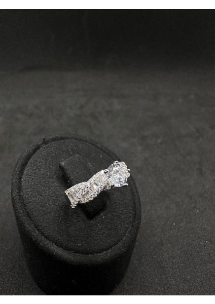 Sarmaşık Model Tek Taş Ithal Kadın Gümüş Yüzük