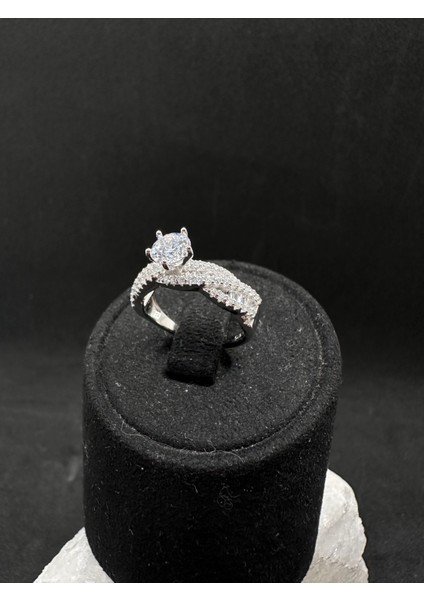 Sarmaşık Model Tek Taş Ithal Kadın Gümüş Yüzük modelleri