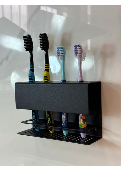 Metal Diş Fırçası Standı Tutucu Diş Fırçalık Banyo Organizer 11X15X6,5 cm fiyatları