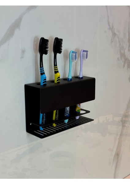Metal Diş Fırçası Standı Tutucu Diş Fırçalık Banyo Organizer 11X15X6,5 cm modelleri