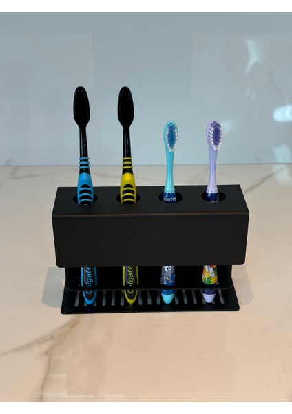 Metal Diş Fırçası Standı Tutucu Diş Fırçalık Banyo Organizer 11X15X6,5 cm indirimleri