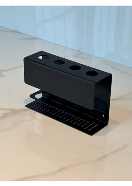 Metal Diş Fırçası Standı Tutucu Diş Fırçalık Banyo Organizer 11X15X6,5 cm