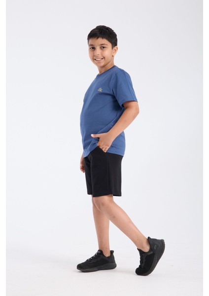Erkek Çocuk Regular Fit Yarım Kollu T-Shirt Indigo