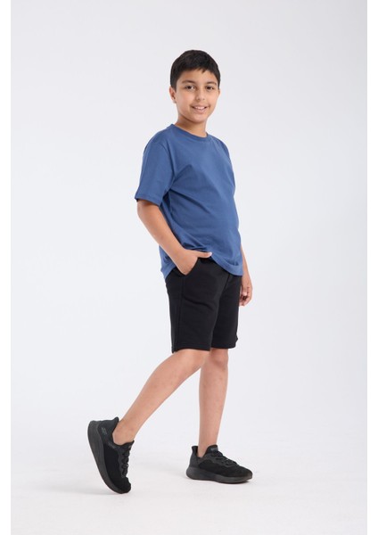 Erkek Çocuk Regular Fit Yarım Kollu T-Shirt Indigo fiyatları